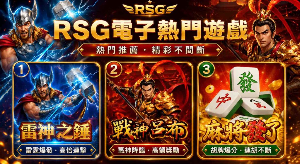 威樂娛樂城RSG電子的熱門遊戲