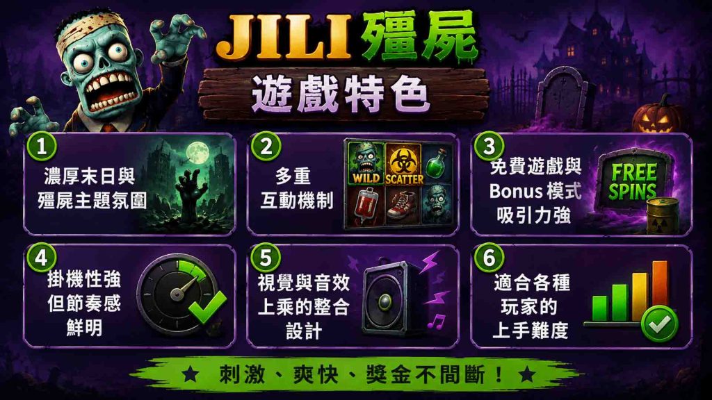 JILI FORTUNE ZOMBIE的遊戲特色