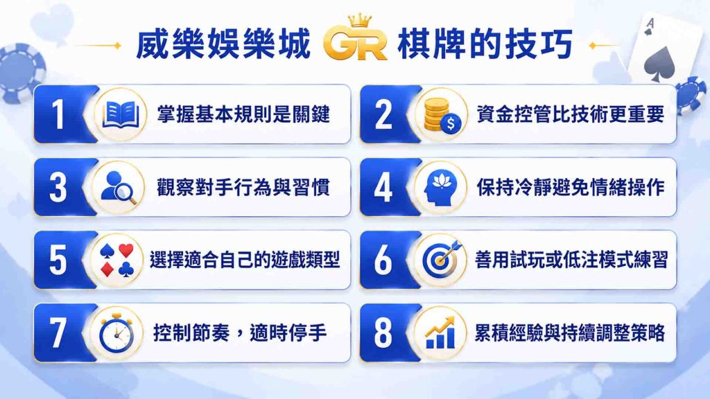 威樂娛樂城GR棋牌的技巧